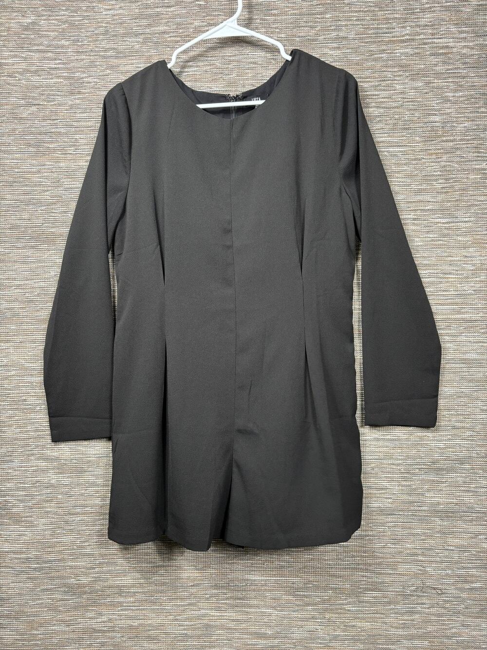 LUCCA Romper Womens M Black Long Sleeve Lined Pockets Workwear Career